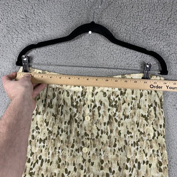 Compagnie Internationale Express Skirt Womens Large Beige Floral Maxi Sheer L - Picture 2 of 9